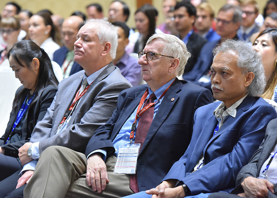 Dr.Borchardt listening to a presentation at GPEN Singapore