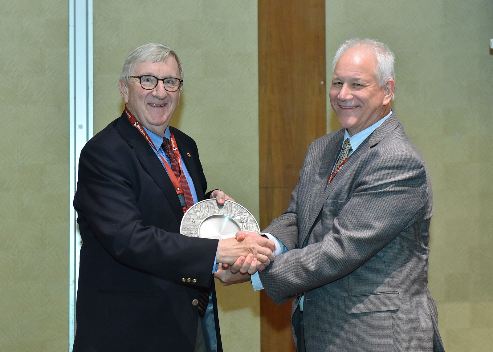 Dr. Borchardt accepting an award